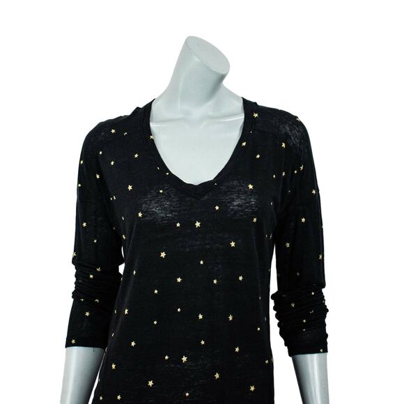 Rails the Scoop Neck SAMI Tee Shirt Black Gold Foil Star Size Small - Picture 7 of 7